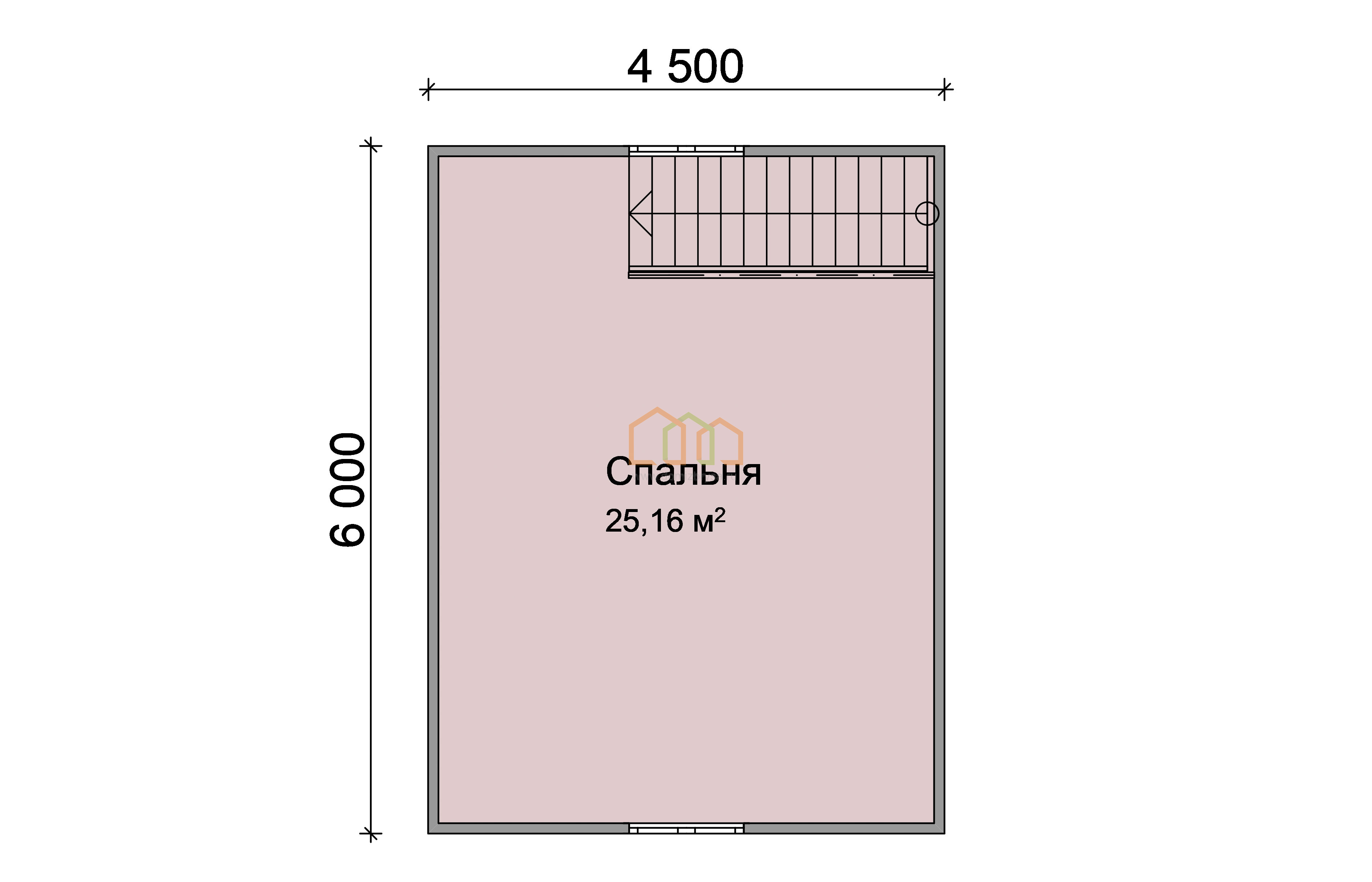 Каркасный дом 6х8 с мансардой - цена 1417000 руб под ключ в Вологде.  Площадь: 75 м² с верандой